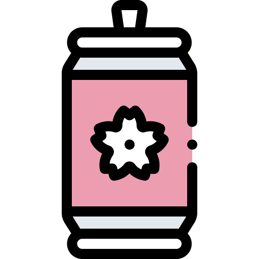 Canned water flower sakura canned water icon