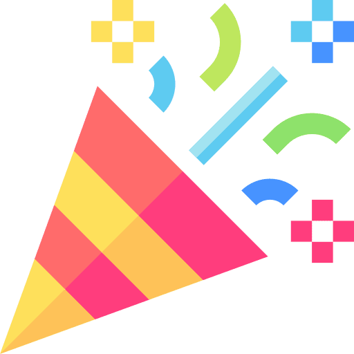 Confetti party celebration party popper icon