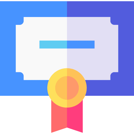 Certificate award certificate medal icon