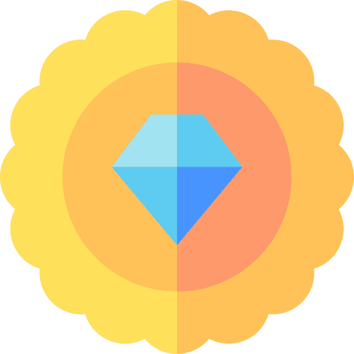 Diamond quality badge diamond icon