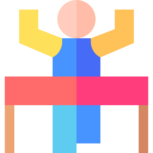 Finish line win people sports and competition icon
