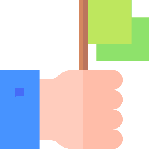 Flag first flag hand icon