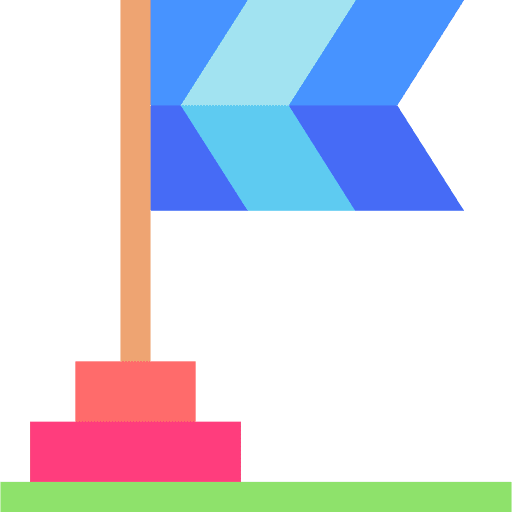 Flag mission target flag icon