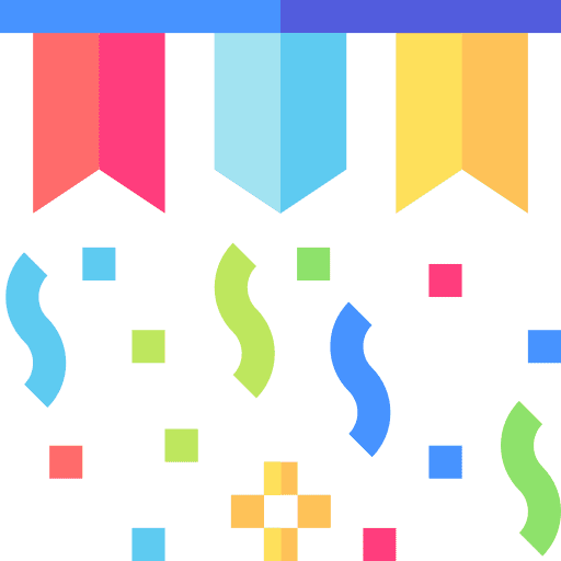 Garlands fun garland birthday and party icon