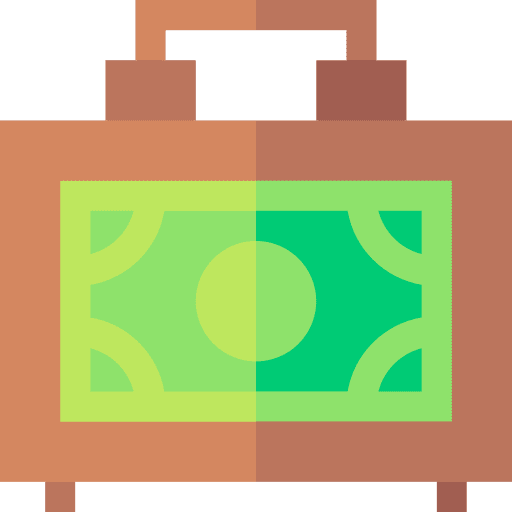 Suitcase business dollar business and finance icon