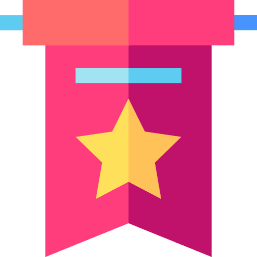Banner flag quality award icon