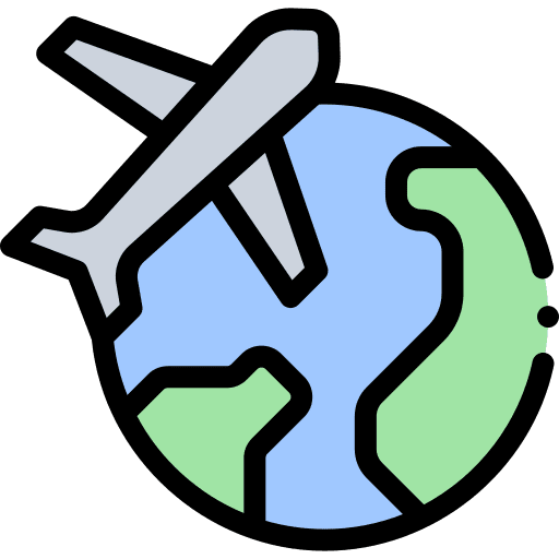 Traveling travels aeroplane transportation icon