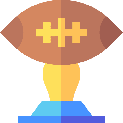 Trophy reward award american football icon