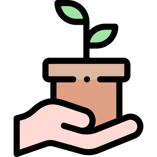 Plant pot farming and gardening sprout pot icon