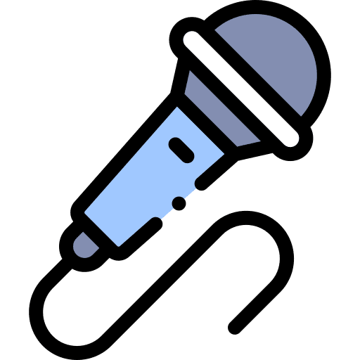 Singing music and multimedia audio recording icon