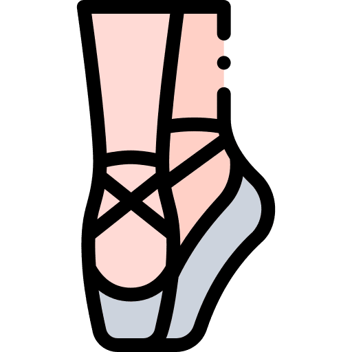 Ballet feet dance sports and competition icon