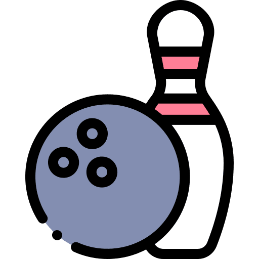 Bowling leisure fun entertainment icon