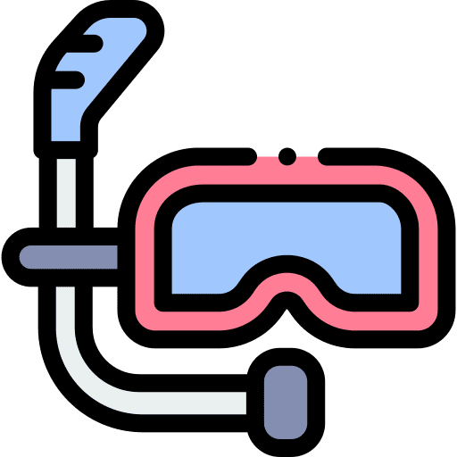 Diving goggles snorkel sports and competition adventure sports icon