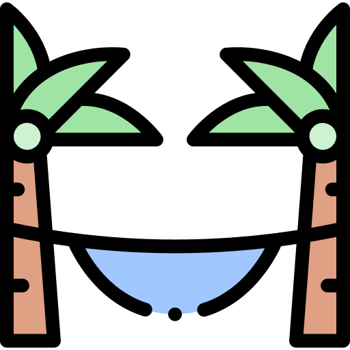 Hammock palm trees nature tropical icon