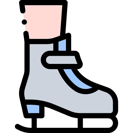 Ice skate leisure footwear sports and competition icon
