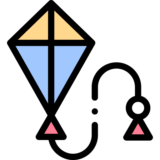 Kite holidays kite toy icon