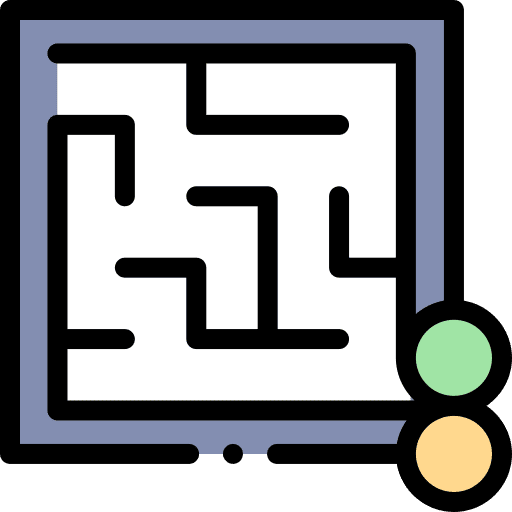 Maze strategy labyrinth hobbies and free time icon