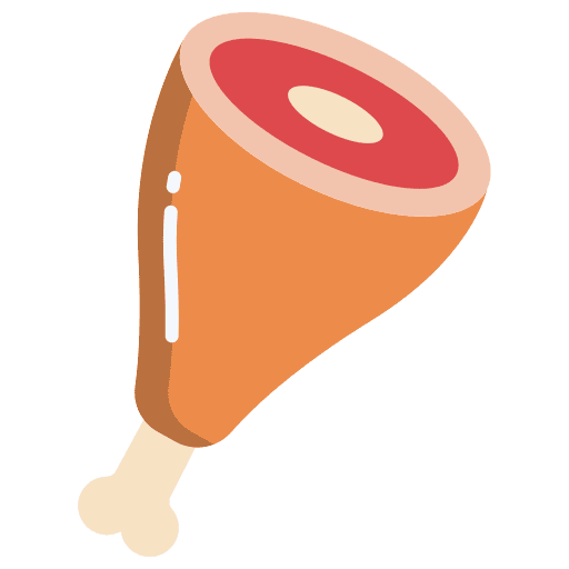 Pork leg ham ham leg meat icon