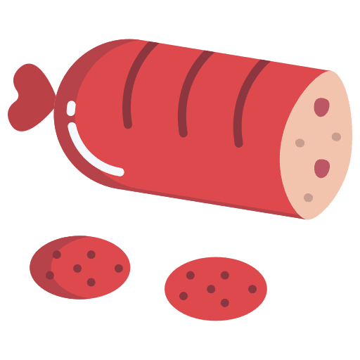 Salami cold meat sausage pork icon