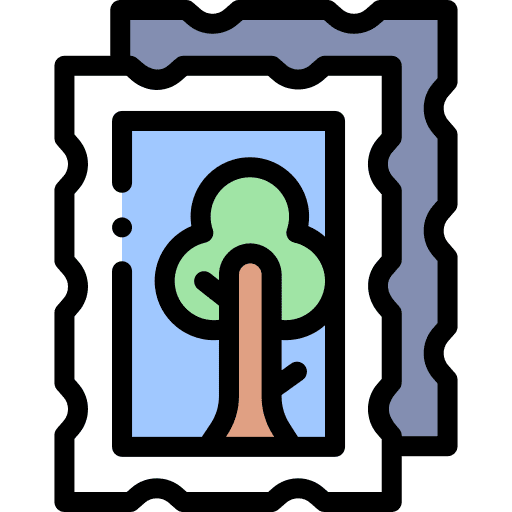 Stamp collecting stamp collecting mails postcard icon