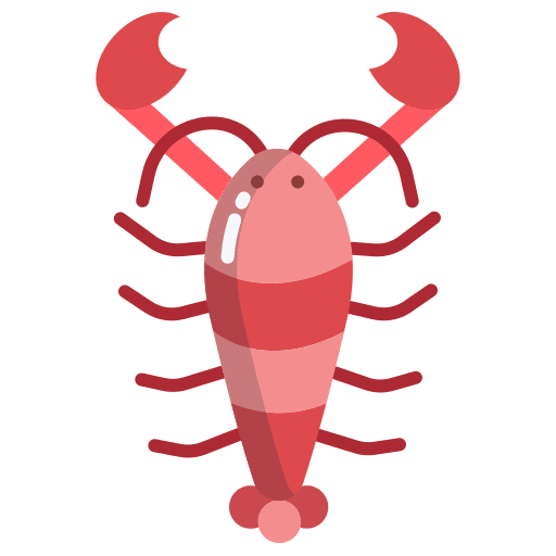 Crab food and restaurant claw crab icon