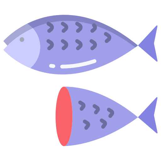 Fish fillet cut healthy food icon