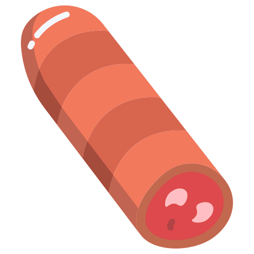 Ham leg slices food and restaurant pork leg icon