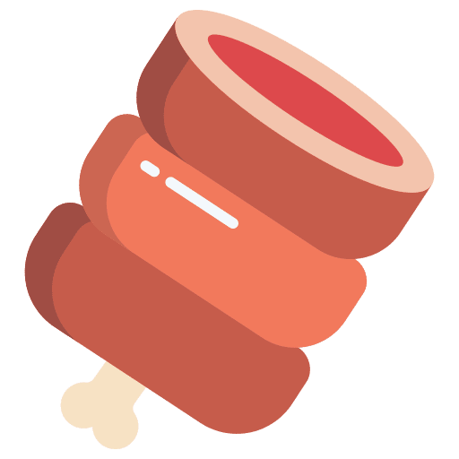 Meat food and restaurant meat roask icon