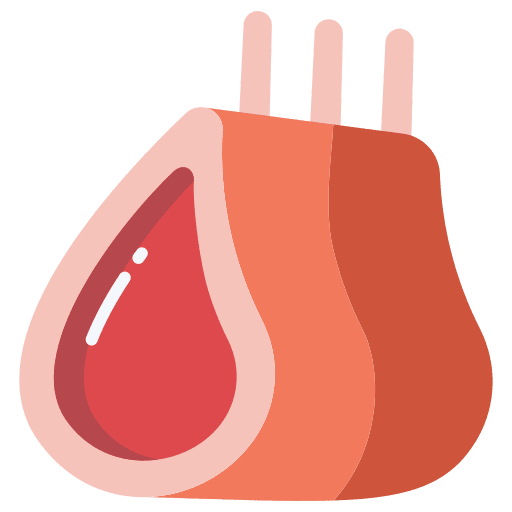Meat pork lamb ribs icon