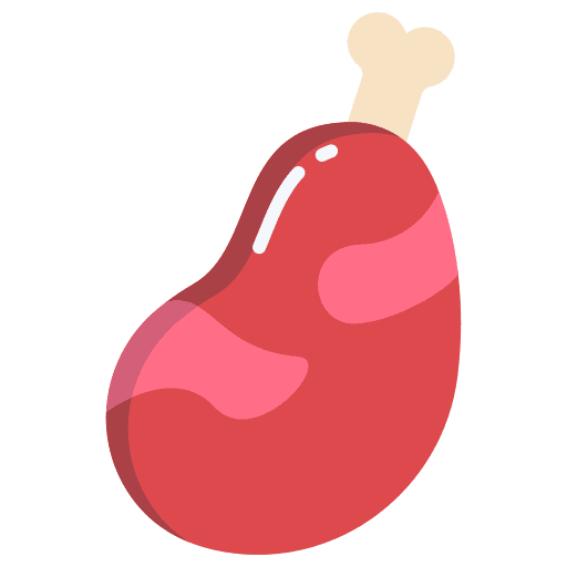 Mutton food and restaurant meat proteins icon