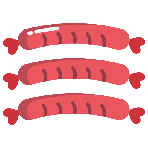 Sausage hot food germany bbq icon