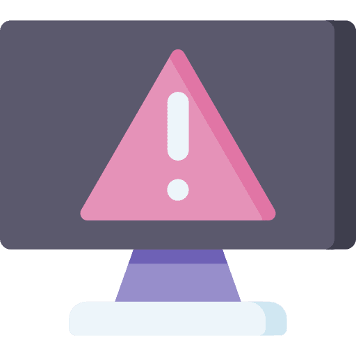 Error seo and web security warning sign icon Error seo and web security warning sign icon