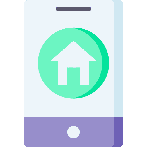 Home screen mobile phone communications icon Home screen mobile phone communications icon