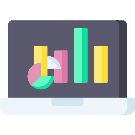 Statistics laptop marketing seo and web icon Statistics laptop marketing seo and web icon