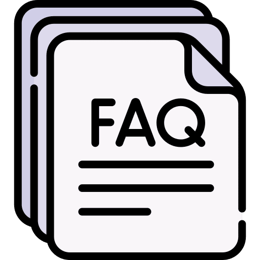 Faq files and folders questionnaire document icon