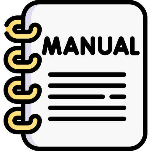 Manual help education guidelines icon