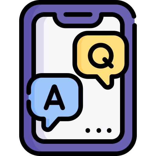 Faq mobile phone info answer icon