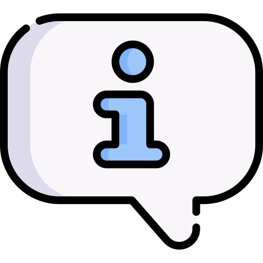 Information chat box info speech bubble icon