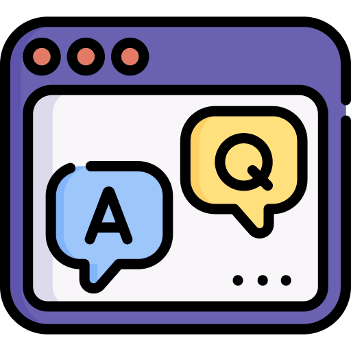 Faq web page faq conversation icon