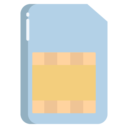 Sim chip tools and utensils phone icon