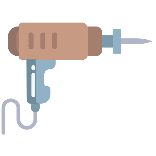 Hand drill healthcare and medical hand drill teeth icon