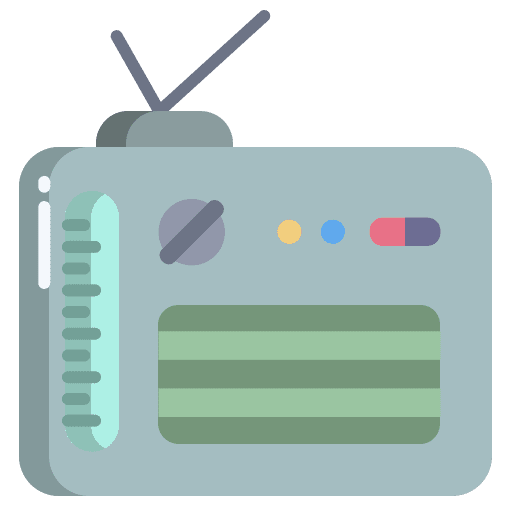 Radio transistor news radio antenna icon