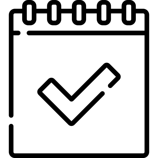 Calendar available time and date attend icon