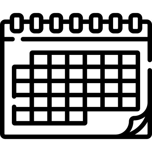 Calendar month schedule week icon