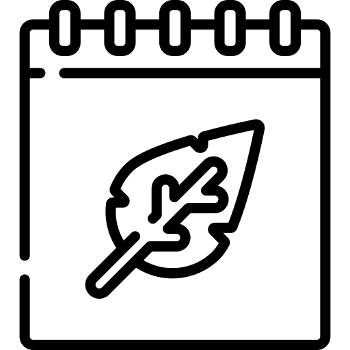 Autumn date season administration icon