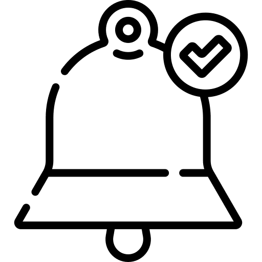 Bell alarm notification interface icon