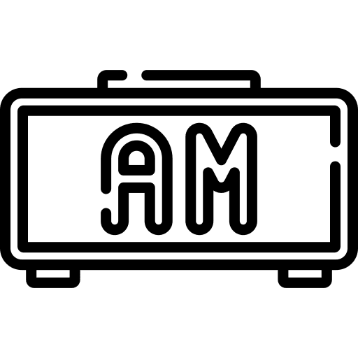 Digital clock desk clock morning wake up icon