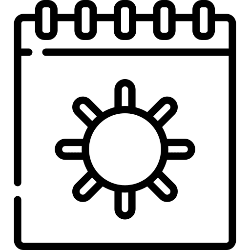 Summer summer date weather icon