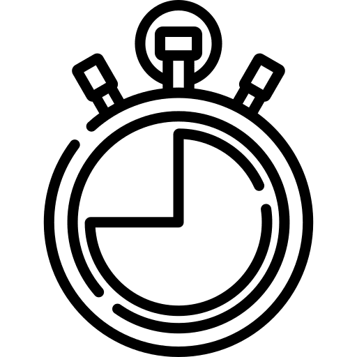 45 minutes clock hour time and date icon