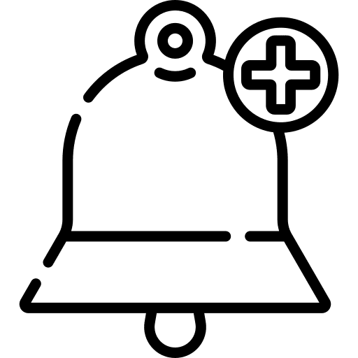 Alarm time and date alarm add icon